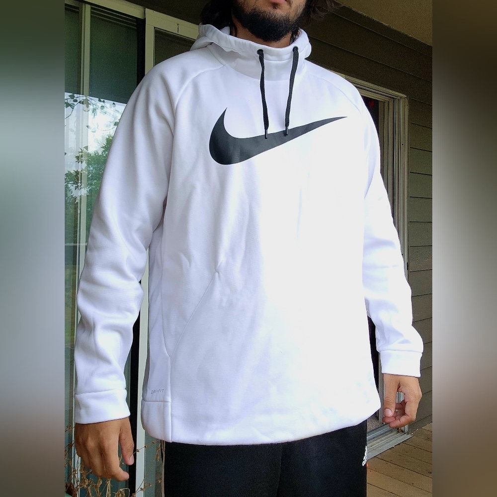 Nike Men XL White Dri-Fit Hoodie